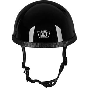 German Style Open Face Road Riding Beanie Bike Helmet DOT Approved Low Profile Motorcycle Half Helmet,Small and Light Summer Cool Skull Cap for Adult Men and Wome
 S Black German Style Open Face Road Riding Beanie Bike Helmet DOT Approved Low Profile Motorcycle Half Helmet,Small and Light Summer Cool Skull Cap for Adult Men and Wome
 S Black