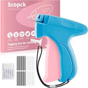 Stitch Gun for Clothes - Handheld Stitch Tag Gun Quick Clothing Fixer - Tagging Gun - Sewing Kit Includes 6 Needle, 1000 Black Fasteners & 1000 White Fasteners (Blue, Pink) Stitch Gun for Clothes - Handheld Stitch Tag Gun Quick Clothing Fixer - Tagging Gun - Sewing Kit Includes 6 Needle, 1000 Black Fasteners & 1000 White Fasteners (Blue, Pink)