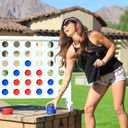GoSports 3 Foot Giant Wooden 4-in-a-Row Connect Game Jumbo Party Size with Heavy-Duty Coins Easy Setup and Portable Design for Indoor and Outdoor Yard Game for Adults