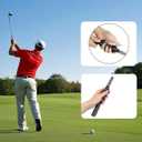 3 x Right - Hand/Left - Hand Golf Training Grip - Single/Double - Ideal for Beginners - Black - White, 10.3 Inch - Golf Swing Trainer Accessories