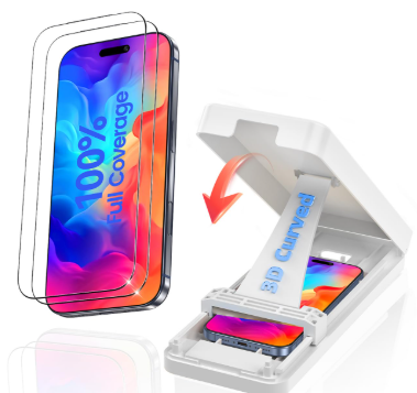 for iPhone Air Shatterproof Screen Protector, AntiGlare AntiReflective 3D Thermal Bending Tempered Glass, Military Grade Drop Protection, 3s BubbleFree Install, FingerprintProof 2Pack