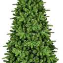 6 Ft Artificial Christmas Tree, Premium Outdoor Holiday Christmas Tree for Home, Office, Party Christmas Decoration, 1168 PE+PVC Branch Tips, Easy Assembly, Metal Hinges & Foldable Base, Green