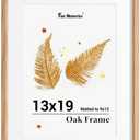 Fun Memories 13x19 Oak Picture Frame for Wall, 13x19 Frame with Matted to 9x12, Solid Wood Picture Frames for Wall Art Photo and Prints (Natural, 1 Pack)