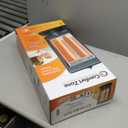 Comfort Zone Oscillating Portable Space Heater, Flat Panel, Halogen, Infrared, Electric, Adjustable Tilt, Overheat Sensor, Stay-Cool, & Tip-Over Switch, Ideal for Home, Bedroom, & Office, 800W, CZHTV9