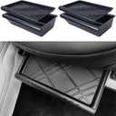 Tesla Model Y Under Seat Storage Box Organizer 2 Pack Hidden Tray Underseat Bins with Lid Fit Tesla Model Y 2020-2025 Juniper (Model Y Juniper Can Only Be Installed At The Rear of The Front Seats)