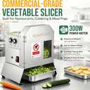 Electric Vegetable Slicer, 300W Conveyor Belt Cutter，1-35mm Adjustable