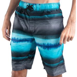 Kanu Surf Men's Barracuda Swim Trunks, 9" Inseam (Regular & Extended Sizes) (2X, Nova Black/Aqua)