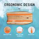 THURSO SURF Quill 42'' Bodyboard Lightweight Durable EPS Core IXPE Deck HDPE Slick Bottom FRP Stringer Crescent Tail Dual Channel Plastic Mesh with Double Stainless Steel Swivel Coiled Wrist Leash