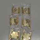 50 Pack (25 Pairs) 1/2" Overlay Kitchen Cabinet Hinges for Cabinets, Gold Cabinet Hinge for Kitchen Cabinet, Flush Mount Cabinet Hinges with Screws