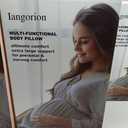 Pregnancy Pillow, C Shaped Full Body Pillow for Maternity Support, Pregnant Women Sleeping Pillow with Jersey Cover (Light Grey)