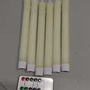 Homemory 6 PCS Real Wax Flameless Taper Candles with Remote, Flickering LED Candlesticks with Timer Dimmer, Fake Candles for Xmas Wedding Celebration Decor, Ivory, 9.6 Inches