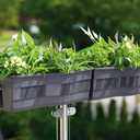 Ridge Rail Long Rectangular Flower Pot, Indoor/Outdoor Hanging Rail Planter Lightweight & Weatherproof Flower Box - Balcony Planters for Railing and Fence Patio, Deck 2 Pack (Grey), 15x23x16 Inches