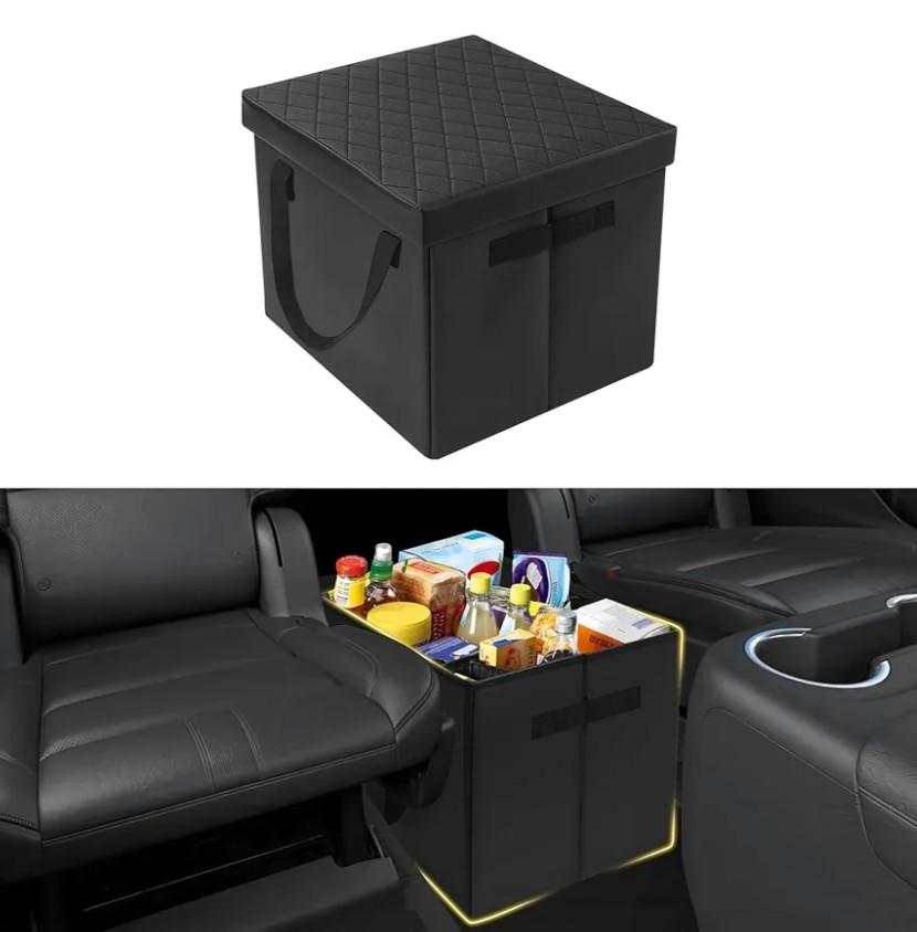 Mixsuper Liner Car Seat Organizer for Chevrolet Suburban 2021-2026, Console Organizer Backseat Box for Chevy Suburban, Dog Toy Box Storage Bin Kids Toys Baby Supplies Travel Accessories