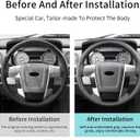 Hand Sewn Steering Wheel Cover Microfiber Leather Stitched on Wrap,Fit for Ford 2015 Expedition/2014 F-150 Tremor/2013 F-150/2010 2011 F-150 Harley-Davidson/2009 F-150 Platinum/2009 F-150 FX4