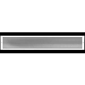 HVAC Premium 28" X 6" Aluminum Return Grille - Easy Air Flow - Linear Bar Grilles [Outer Dimensions: 29.875 X 7.875]
