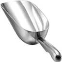 Ice Cube Endurance Scoop, Cast Aluminum Shovel Scoops Kitchen Utility Scoops Set Contoured HandleIdeal for Ice Cube Coffee Bean Food Candy Flour Popcorn Rust Free (12oz Silver)