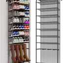 Over The Door Shoe Organizer-8 Tier Hanging Shoe Organizer, Heavy Duty Metal & Mesh Shoe Holder,Hanging Shoe Rack for Closet Organizer