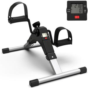 4-in-1 Mini Exercise Bike, Foldable,for Home Gym, with LCD Display for Arm and Leg Exercises