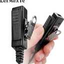 Two Way Radio Headset Compatible with Baofeng, Kenwood 2 Pin Walkie Talkie Surveillance Earpiece with Mic PTT, Acoustic Tube