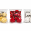 3 Sets of Toys, (Red, White, Yellow)