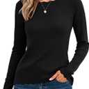 GRACE KARIN Women's High Stretchy Long Sleeve Pullover Sweater Blouse Top