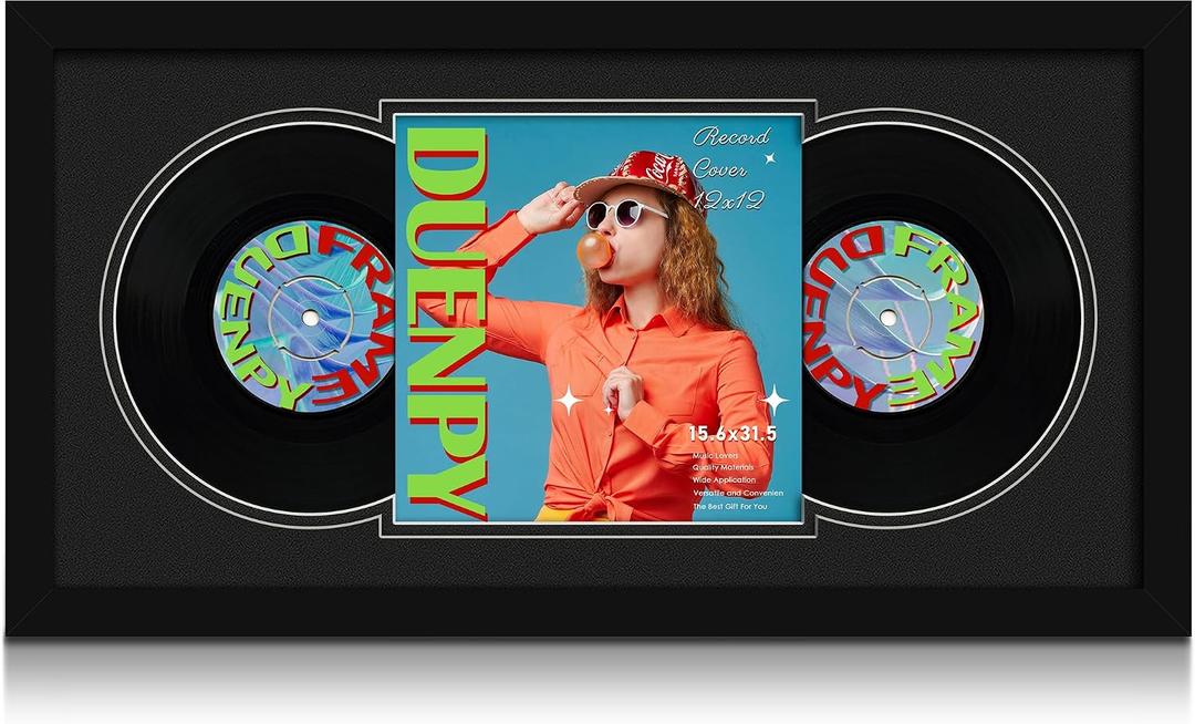 15.6x31.5 Vinyl Frame For 12.5x12.5 Cover Double Black Mat