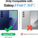 SkyEagle Compatible with Magsafe Detachable Magnetic Samsung Galaxy Z Fold 7 Phone Wallet Case with Card Holder | Built-in Screen Protector | Kickstand | RFID Blocking | PU Leather Cover |Black