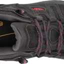KEEN Utility Women's Flint 2 Low Height Leather Steel Toe Work Shoes, Magnet/Rose, 8 Wide US