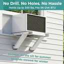 No-Drill Window Air Conditioner AC Support Bracket, AC Unit Outside Holder Stand Brace Mount, Soporte Base para Aire Acondicionado Ventana, Hold Up to 300LBS, Fit Single & Double Hung Window