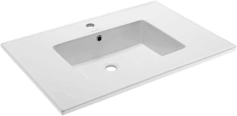 Swiss Madison Well Made Forever SM-VT328 Voltaire Vanity Top Sink, Glossy White (31 Inch)