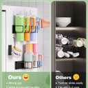 Magnetic Stanley Cup Holder for Refrigerator, Water Bottle Organizer with 2 Holders & 1 Lid Rack for Stanley 40 oz, Tumbler Lid Organizer for Stanley Cup Accessories, Ideal for Gifts