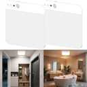 maylit 2 Pack Rechargeable Ceiling Lights, Motion Sensor Lights No Wiring, Wireless Closet Lights Battery Operated, for Bathroom Laundry Room Kitchen Porch Stair Hallway Shower Pantry Garage (White)