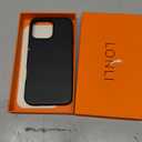 LONLI Edition | Italian Leather - for iPhone 15 Pro Max - Premium Italian Full Grain Leather Phone Case - Develop Unique Patina - Black Ink