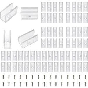 Neon Rope Light Mounting Brackets, 100PCS Neon Lights Install Fixing Clips Accessories for 6x12mm LED Neon Flexible Strip Lighting, Neon Signs DIY(100 Screws, 100 Clips)