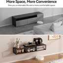 49" Floating TV Stand, Floating TV Stand Wall Mounted, Entertainment Center and TV Console Shelf with Open Storage Cabinet for Living Room, Bedroom