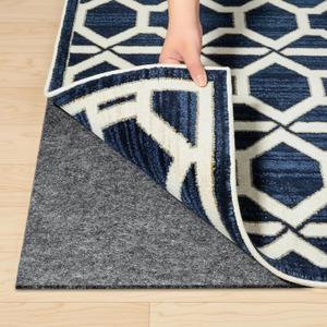 Felt and Rubber Backing Rug Pad, 2"x4" Non-Slip Rug Pads, 1/8 Thick, Under Area Carpet Protective Pads, Cushioned Gripper Pads for All Floors and Finishes, Keeps Rugs in Place, Soft and Secure