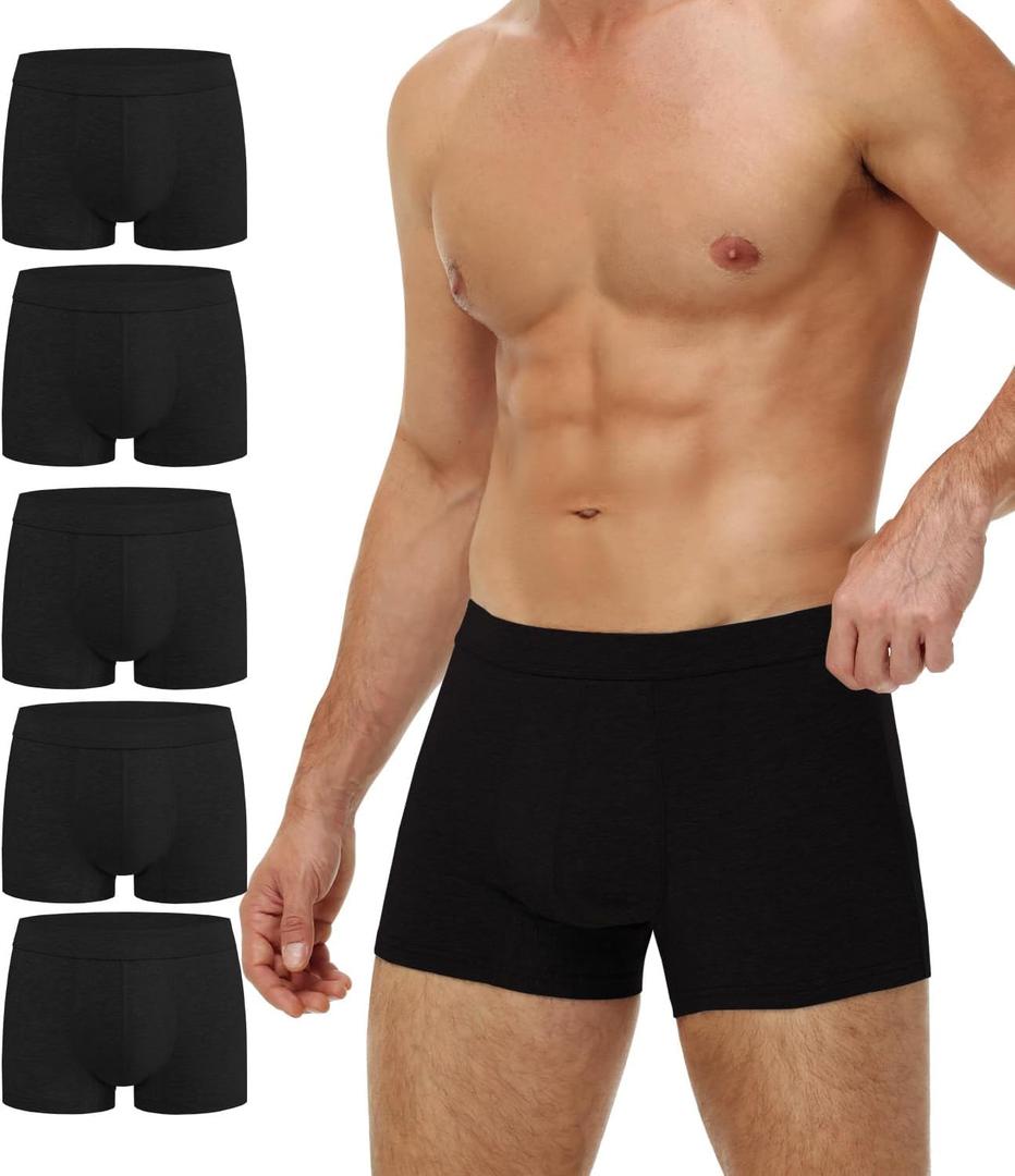 Battewa Cotton Incontinence Underwear for Men Light Protective Boxer Brief Leak Proof Underwear for Bladder Leakage 50ml (Large)