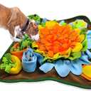 Dogs Snuffle Mat Pet Feeding Mats Puppy Sniffing Pad ,Cat Doggies Interactive Puzzle Toys for Multiple Breeds Encourages Natural Foraging Skills,Training and Stress Release (Orange)