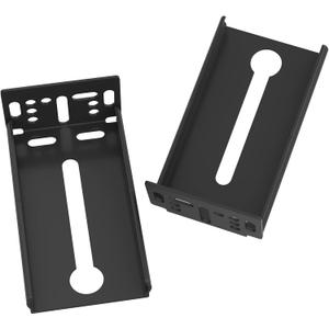 LONTAN 6 Pairs Rear Mounting Brackets for Drawer Slide Black Metal Brackets for Cabinet Gildes Drawer Track Guide Kitchen Replacement Parts for 1.77 inch(45mm) Width Furniture