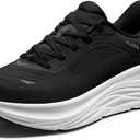 Vilanva Women's Comfortable Black Walking Shoes Cushion Running Tennis Shoes Non-Slip Workout Gym Athletic Breathable Trendy Fashion Sneakers, Size 8.5