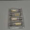 Ascher LED Edison Bulbs 6W, Equivalent 60W, High Brightness Cool White 4000K, 700 Lumens, ST58 Vintage LED Filament Bulbs with 80+ CRI, E26 Base, Non-Dimmable, Clear Glass, 4 Packs