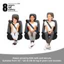 Diono Solana, No Latch, Pack of 2 Backless Booster Car Seats, Lightweight, Machine Washable Covers, Cup Holders, Black, Manufacturing Date: 2026/03/26