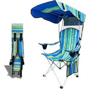 Camping Chair with Canopy Shade, Portable Folding Chair