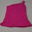 Women's Swimsuit Tankini Top Only - One Shoulder Swim Top Tummy Control Bathing Suit No Bottom 2025 Swimwear (Pink), S
