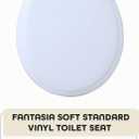 Soft Standard Vinyl Toilet Seat, White, 17 in