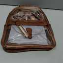 FADEON Clear Small Backpack Purse for Women, Designer Transparent Shoulder Handbag, PVC Mini Clear Bag for Stadium Approved