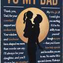 2 x To My Dad Decor Sign  Best Dad Gifts from Daughter, Sentimental Gifts for Dad, Fathers Day or Birthday Gifts for Dad, Vintage Aluminum Plaque by Opix Design 11x8.3 in. for Home, Office, Man Cave