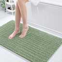 Arotive Luxury Bathroom Rugs 47x24, Extra Soft Thick Absorbent Shaggy Chenille Bath Rugs, Non-Slip Machine Wash Dry, Bath Mats for Bathroom Floor, Tub and Shower, Home Decor Accessories, Sage Green