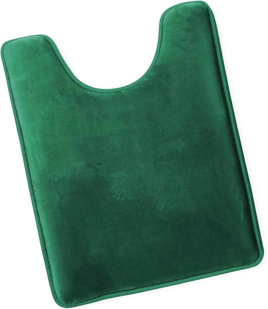 Clara Clark Bathroom Contour Rug, Ultra Soft Non Slip and Cozy, Velvet Memory Foam Toilet U-Shaped Bath Mat