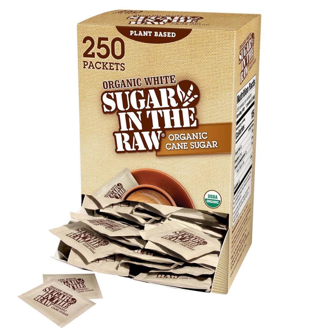 Organic White Sugar In The Raw, 250 Count
